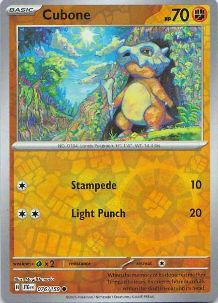 Cubone - Scarlet & Violet: Journey Together #076/159