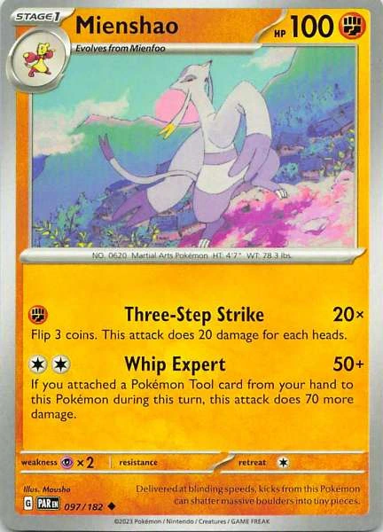 Mienshao - Pokémon Paradox Rift #097/182