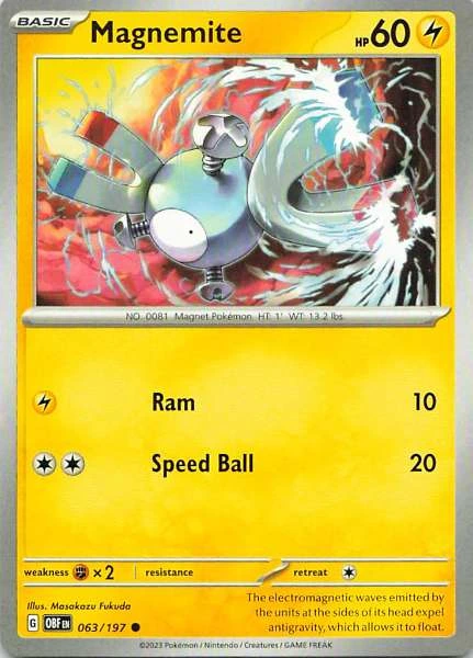 Magnemite - Pokémon Obsidian Flames #063/197