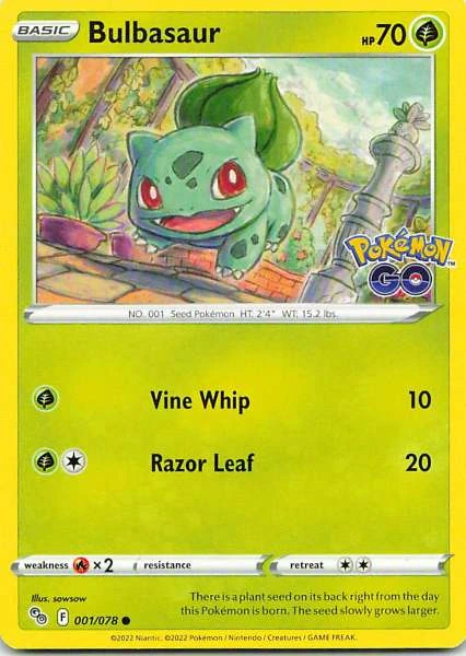 Bulbasaur - Pokémon GO #001/078