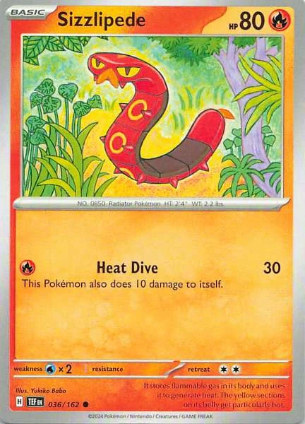 Sizzlipede - Pokémon Temporal Forces #036/162
