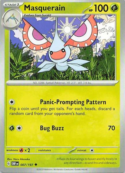 Masquerain - Obsidian Flames #007/197