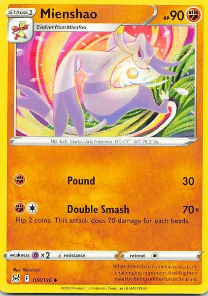 Mienshao - Sword & Shield—Lost Origin #104/196