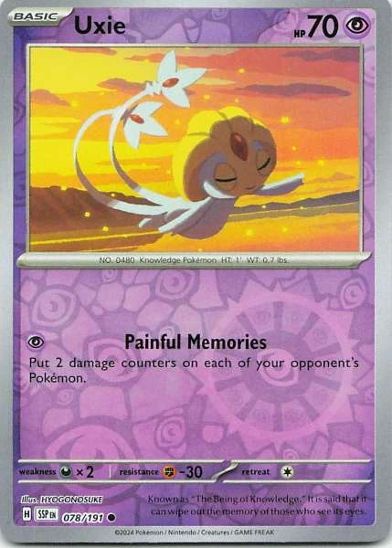 Uxie - Pokémon Scarlet & Violet: Surging Sparks #078/191