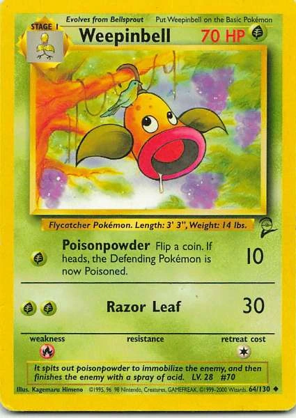 Weepinbell - Pokémon Gym Heroes #64/130