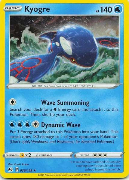 Kyogre - Crown Zenith #036/159