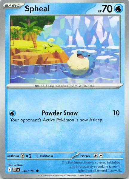 Spheal - Scarlet & Violet—Surging Sparks #043/191