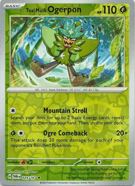 Teal Mask Ogerpon - Twilight Masquerade #024/167
