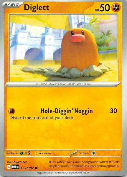 Diglett - Obsidian Flames #103/197