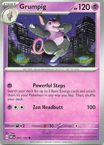 Grumpig - Obsidian Flames #091/197