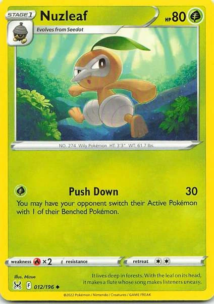 Nuzleaf - Lost Origin #012/196