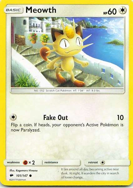 Meowth - Burning Shadows #101/147