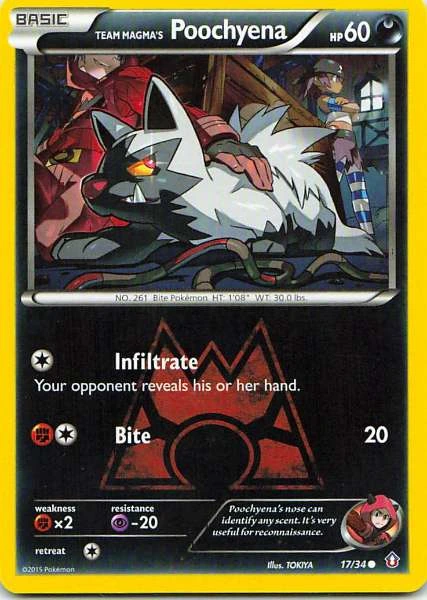 Team Magma's Poochyena - Double Crisis #17/34