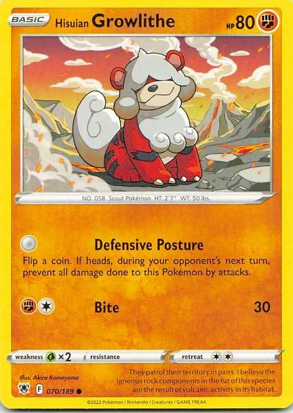 Hisuian Growlithe - Astral Radiance #070/189