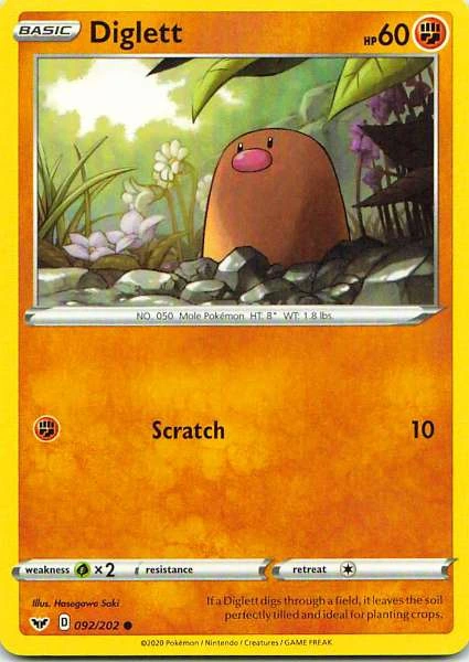 Diglett - Sword & Shield Base Set #092/202