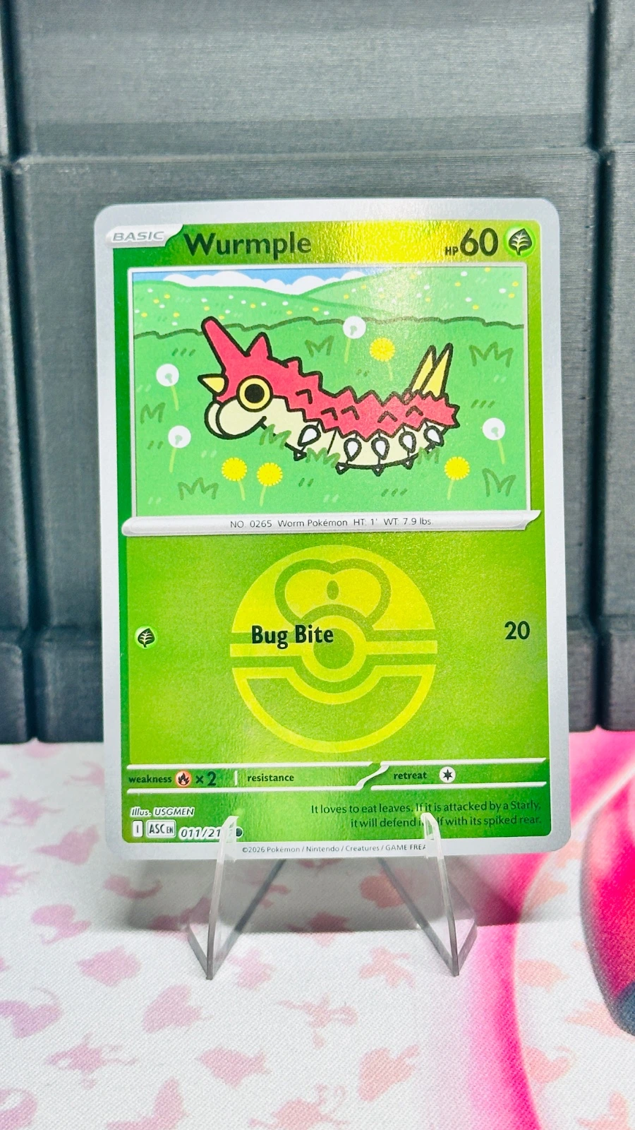 Wurmple #011 (love ball) - Ascended Heroes