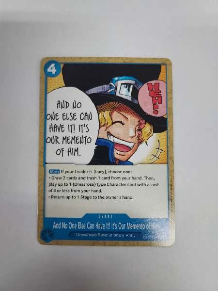 And No One Else Can Have It! It's Our Memento of Him - Kami's island #OP15-103