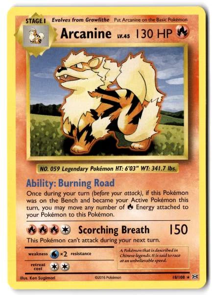 Arcanine - Evolutions #18/108