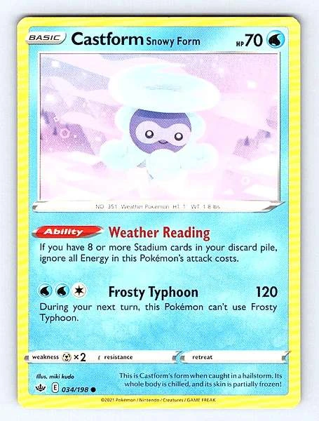 Castform Snowy Form - Chilling Reign #034/198