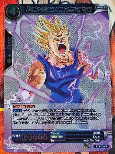 Final Explosion Prince of Destruction Vegeta - Cross Worlds #BT3-036