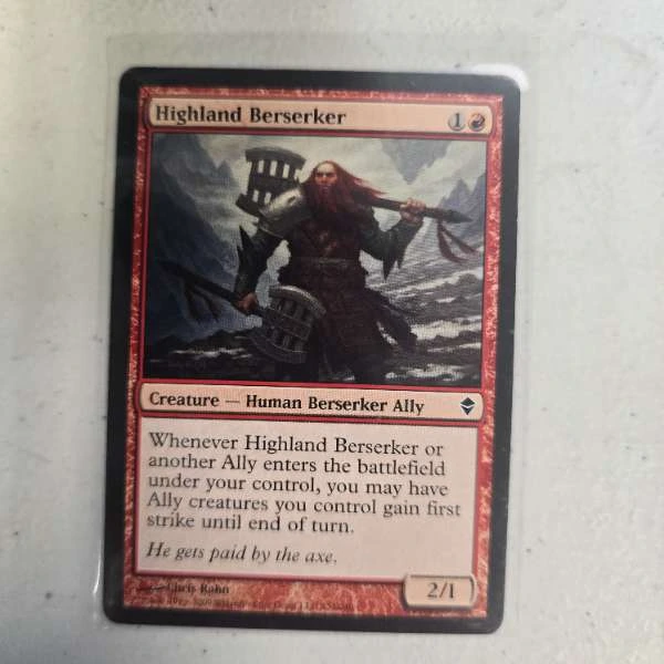 Highland Berserker - Zendikar #132/249