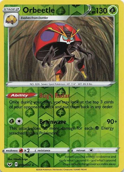 Orbeetle - Sword & Shield Base Set #019/202
