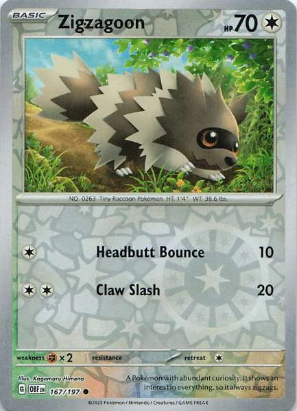 Zigzagoon - Obsidian Flames #167/197