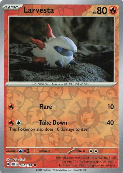 Larvesta - Obsidian Flames #040/197