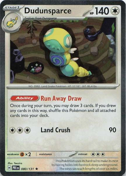 Dudunsparce - Prismatic Evolutions #080/131
