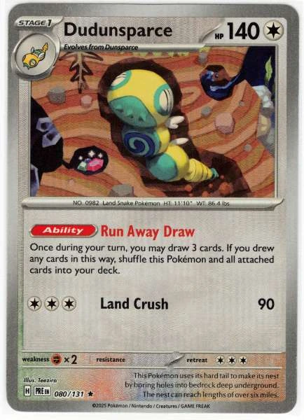 Dudunsparce - Prismatic Evolutions #080/131
