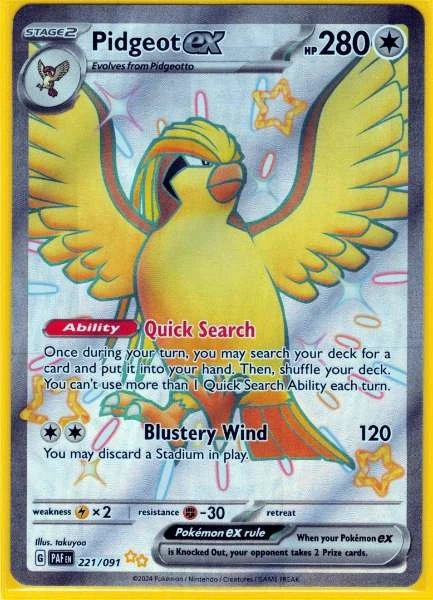 Pidgeot ex - Paldean Fates #221/091