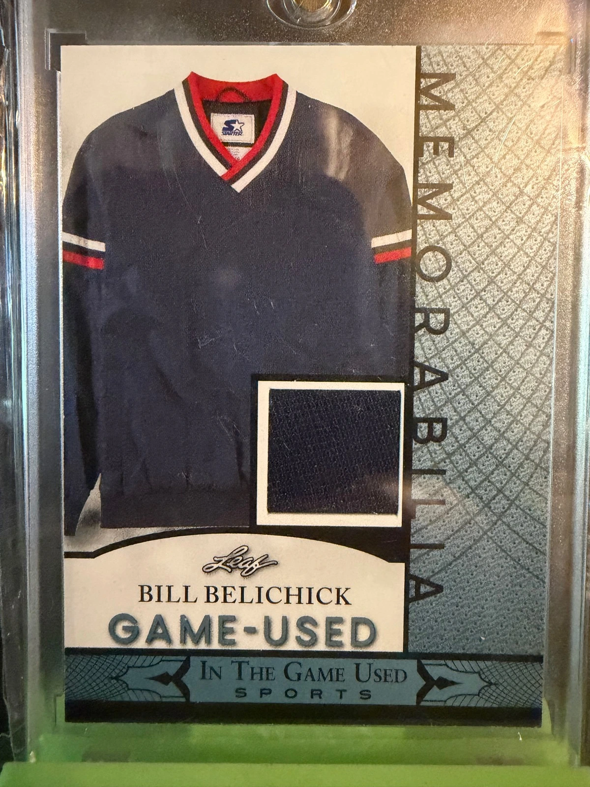 Bill Belichick Game-Used Memorabilia - In The Game Used Sports