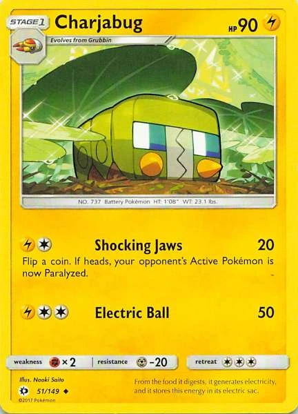 Charjabug - Sun & Moon Base Set #51/149