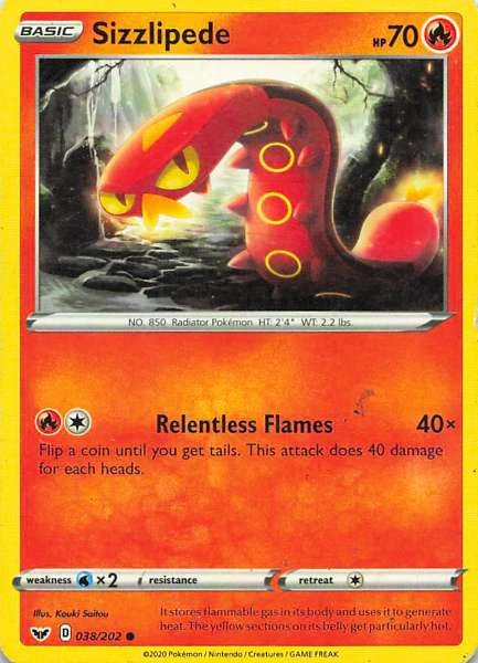 Sizzlipede - Sword & Shield #038/202