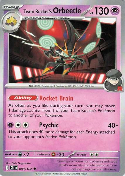 Team Rocket's Orbeetle - Destined Rivals #089/182