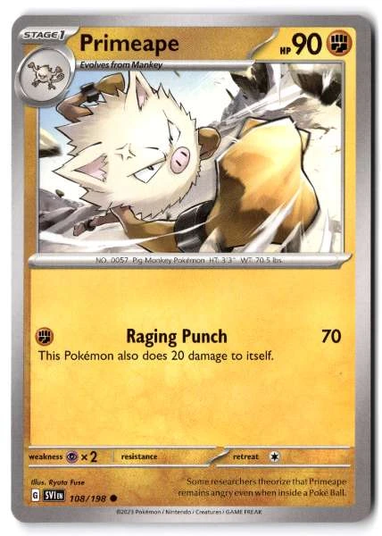 Primeape - Scarlet & Violet Base Set #108/198