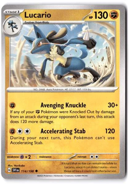 Lucario - Scarlet & Violet Base Set #114/198