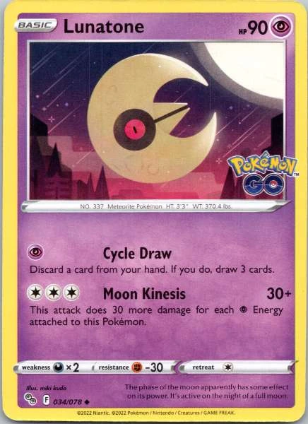 Lunatone - Pokémon GO #034/078
