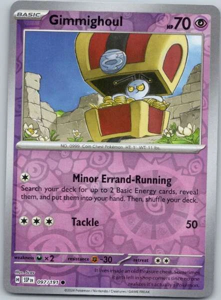 Gimmighoul Reverse Holo - Surging Sparks #097/191