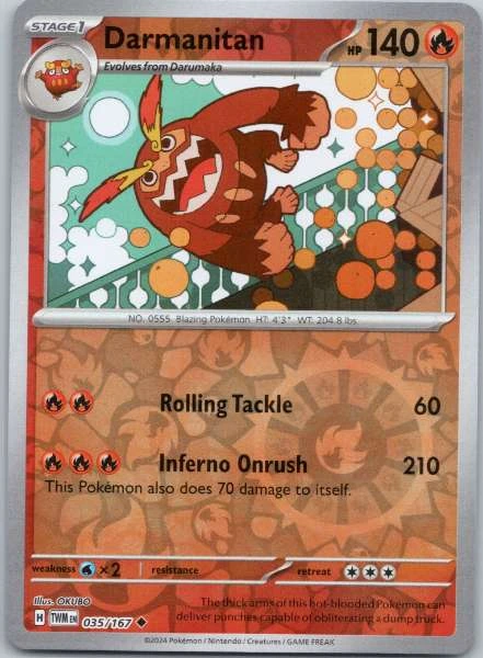 Darmanitan Reverse Holo - Twilight Masquerade #035/167
