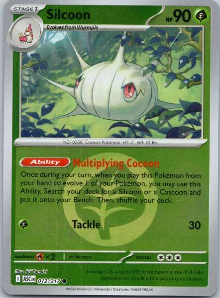 Silcoon Reverse Holo - Ascended Heroes #012/217