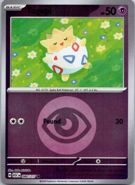 Togepi (Love Ball) Reverse Holo - Ascended Heroes #080/217