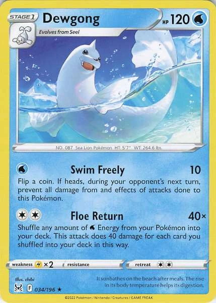 Dewgong - Lost Origin #034/196