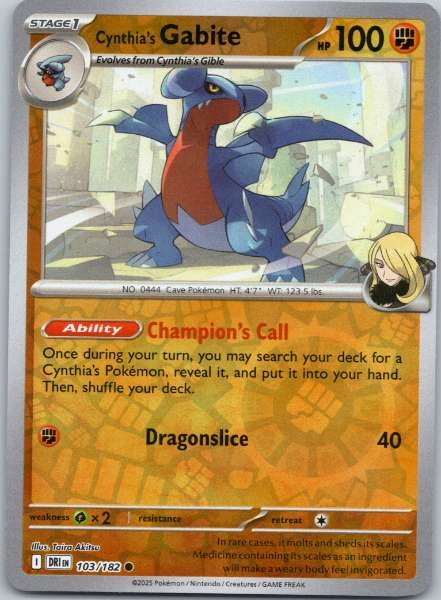 Cynthia's Gabite - Destined Rivals #103/182