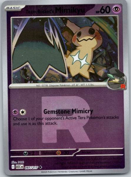 Team Rocket's Mimikyu Holo #097/217