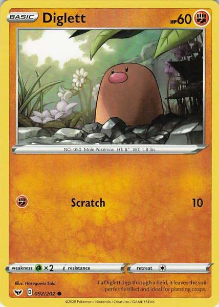 Diglett - Sword & Shield #092/202