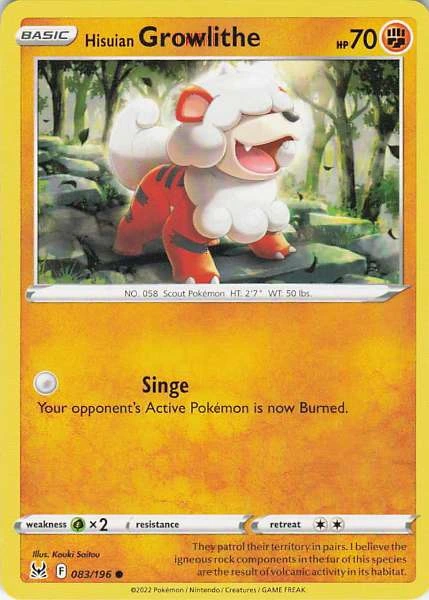 Hisuian Growlithe - Lost Origin #083/196