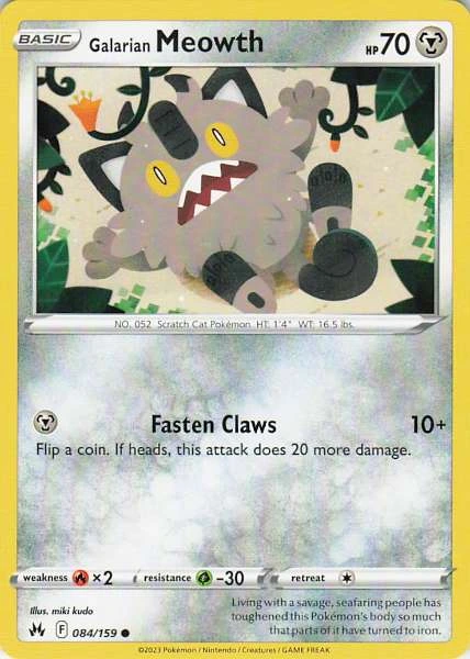 Galarian Meowth - Crown Zenith #084/159