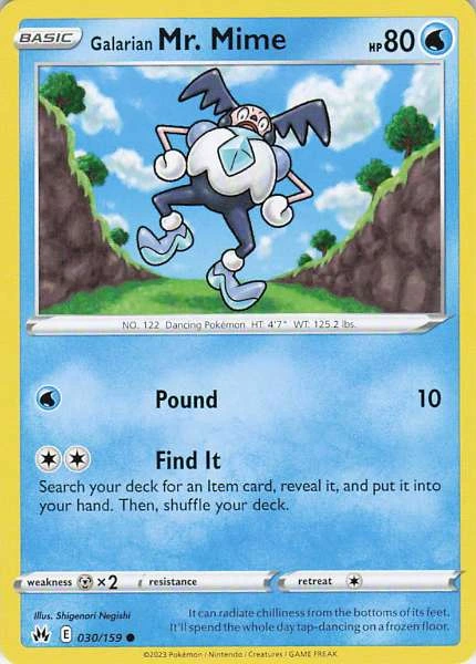 Galarian Mr. Mime - Crown Zenith #030/159