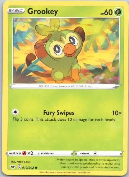 Grookey - Sword & Shield Base Set #010/202